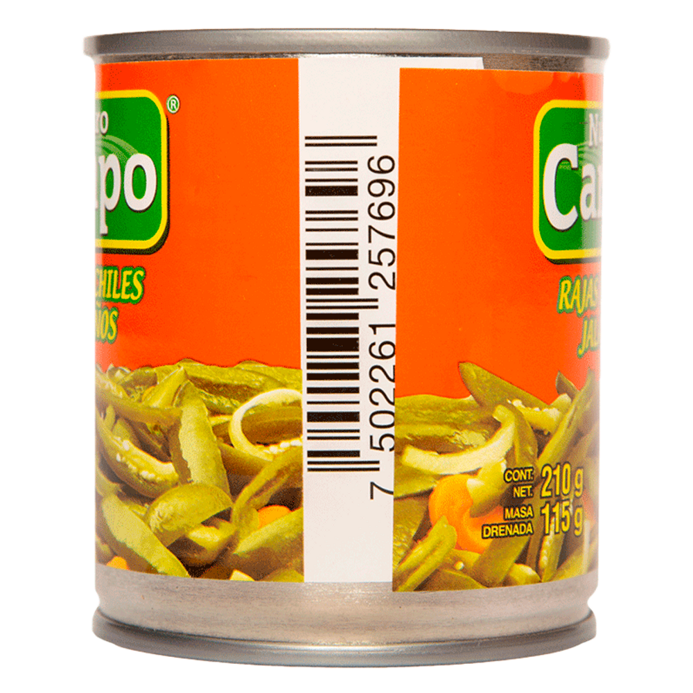 Chiles en Rajas Verdes Nuestro Campo 210 gr - Image 3