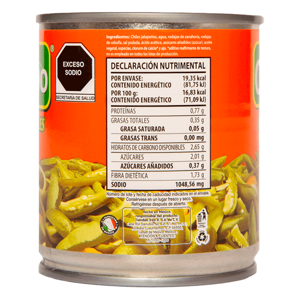 Chiles en Rajas Verdes Nuestro Campo 210 gr - Image 4