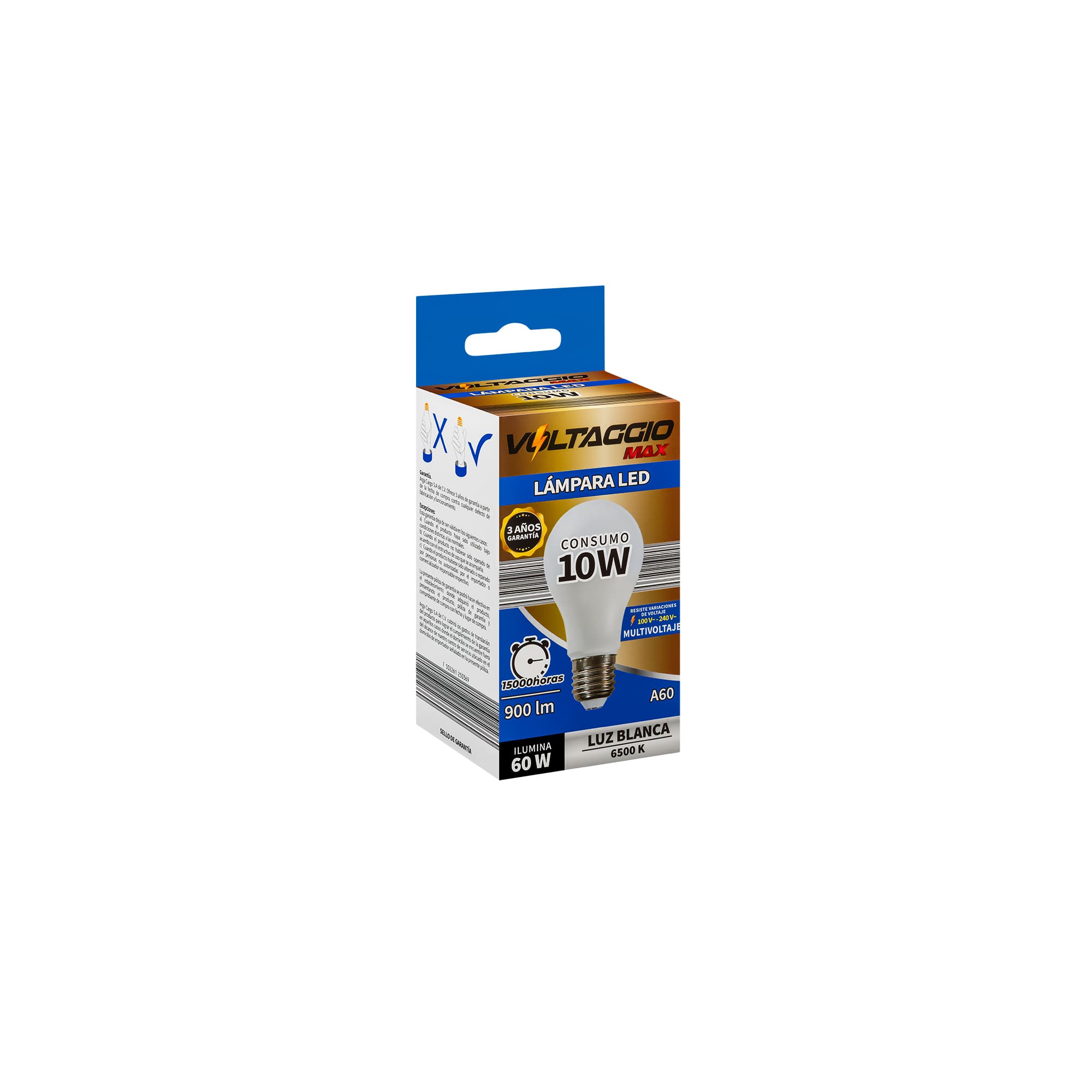 Foco led 10W luz blanca Voltaggio - Image 3