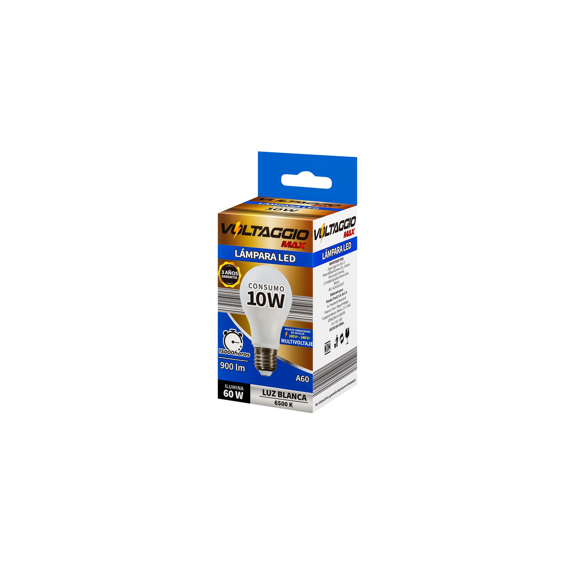 Foco led 10W luz blanca Voltaggio - Image 2
