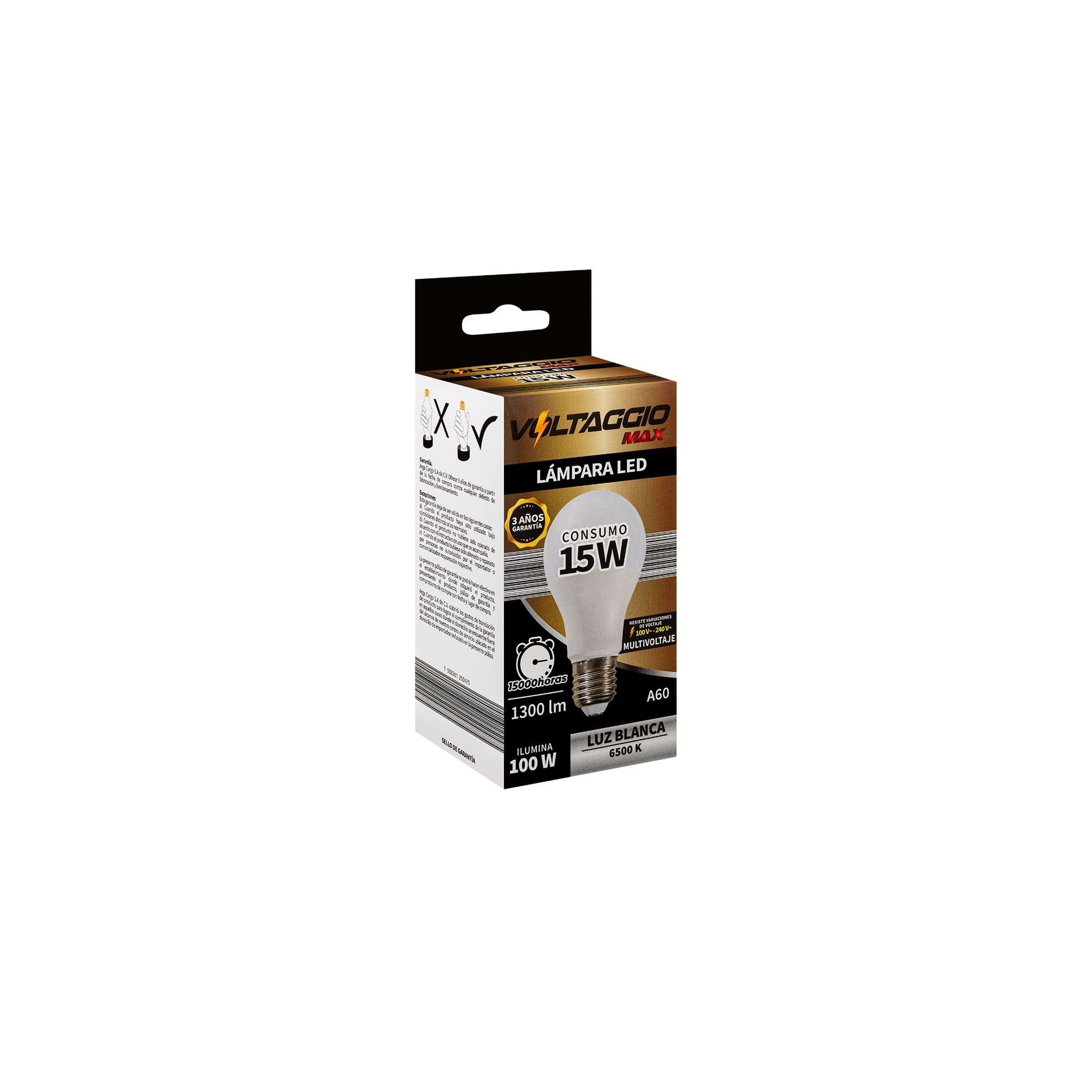 Foco led 15W luz blanca Voltaggio - Image 2