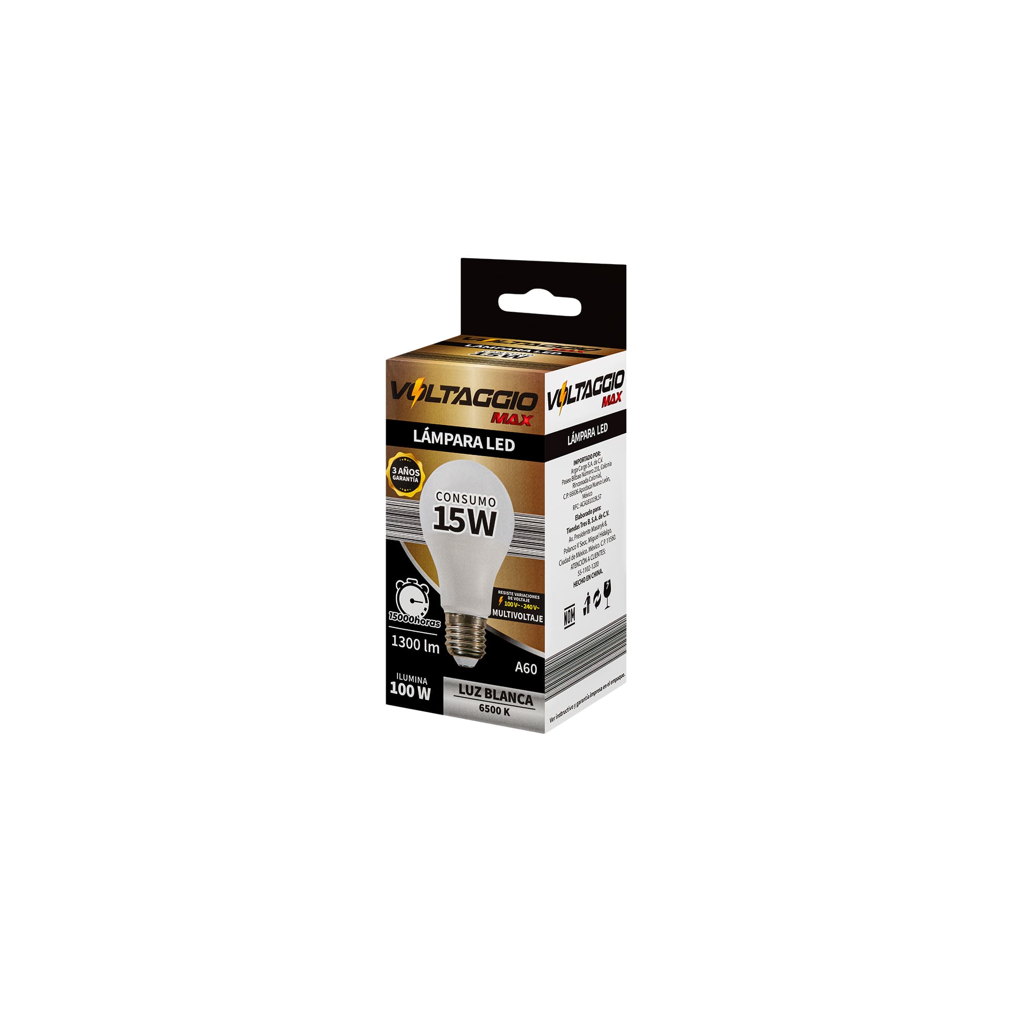 Foco led 15W luz blanca Voltaggio - Image 5