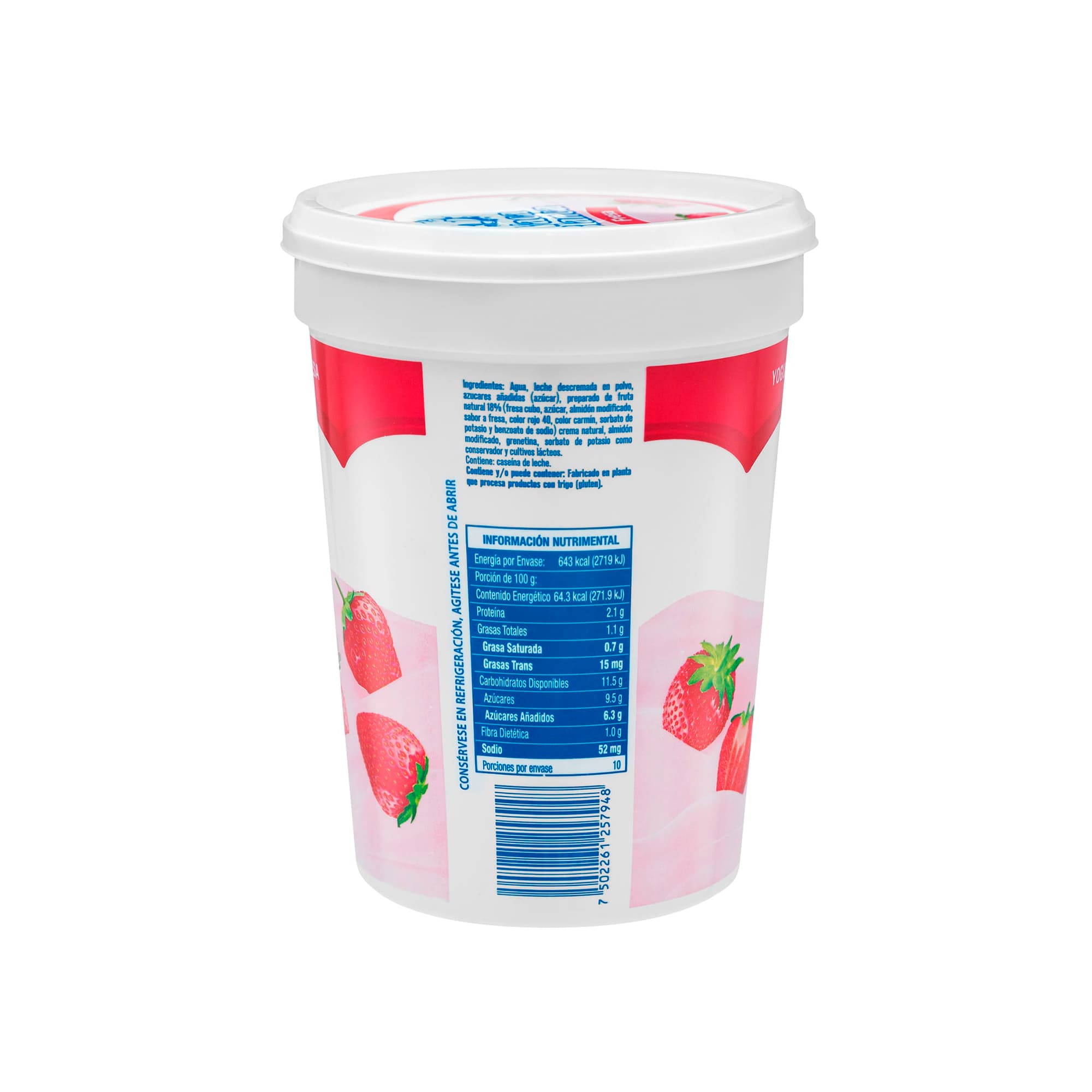 Yogurt con fruta de fresa (1kg) Vaca Blanca - Image 3