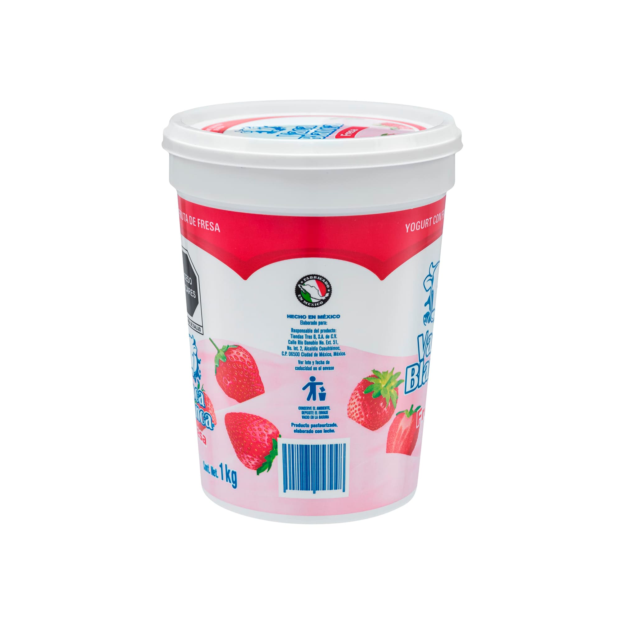 Yogurt con fruta de fresa (1kg) Vaca Blanca - Image 2