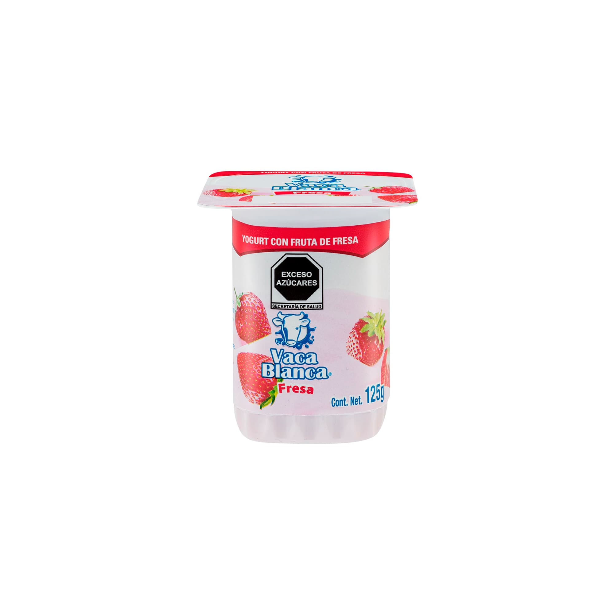 Yogurt con fruta de fresa (125g) Vaca Blanca