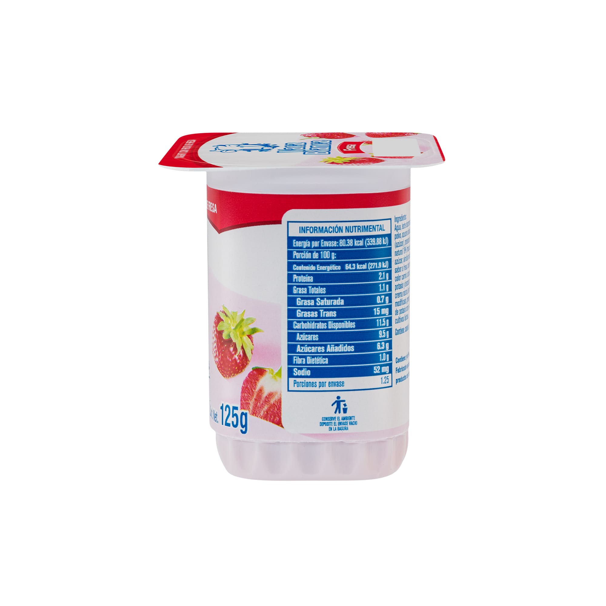Yogurt con fruta de fresa 125g - Image 4