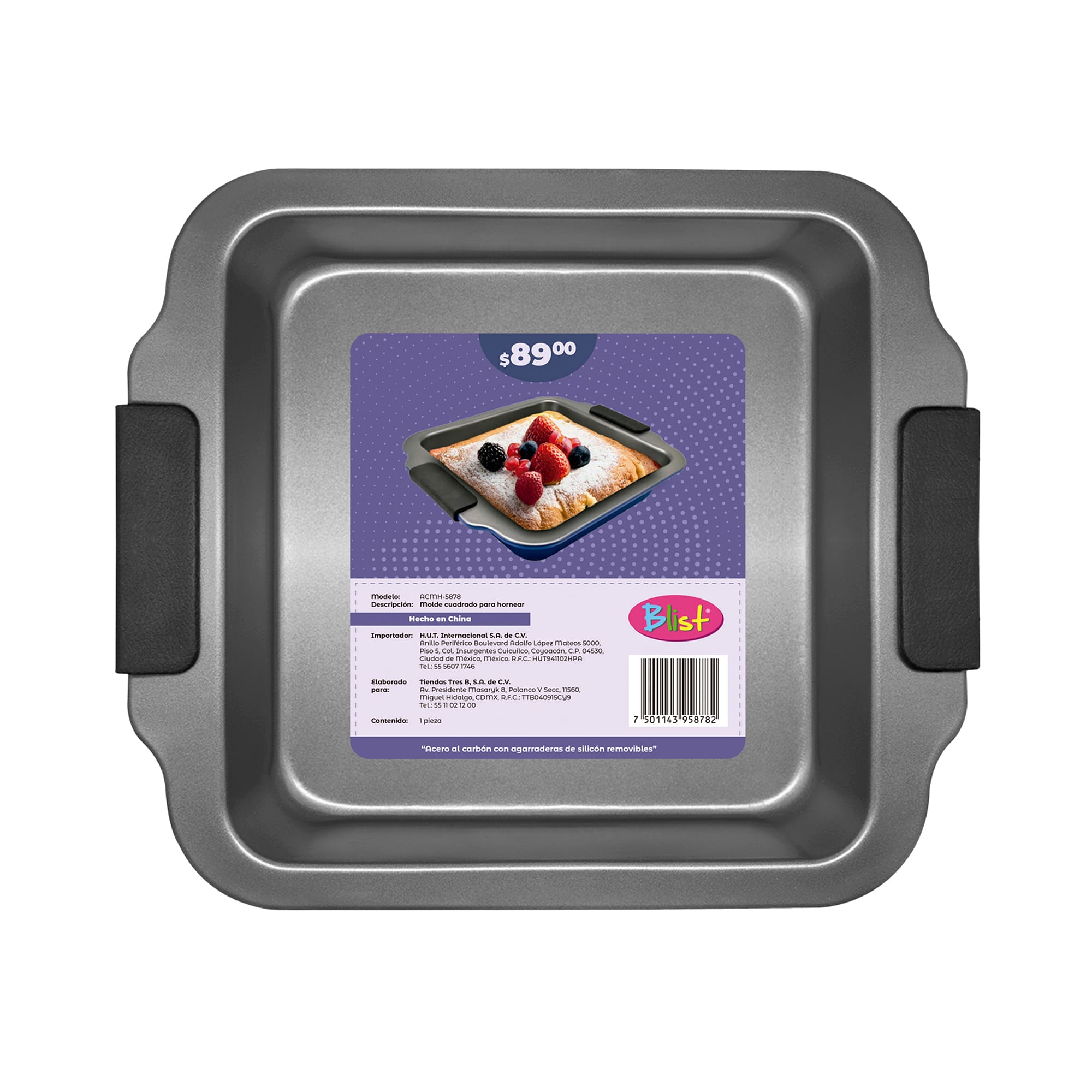 Molde cuadrado para hornear