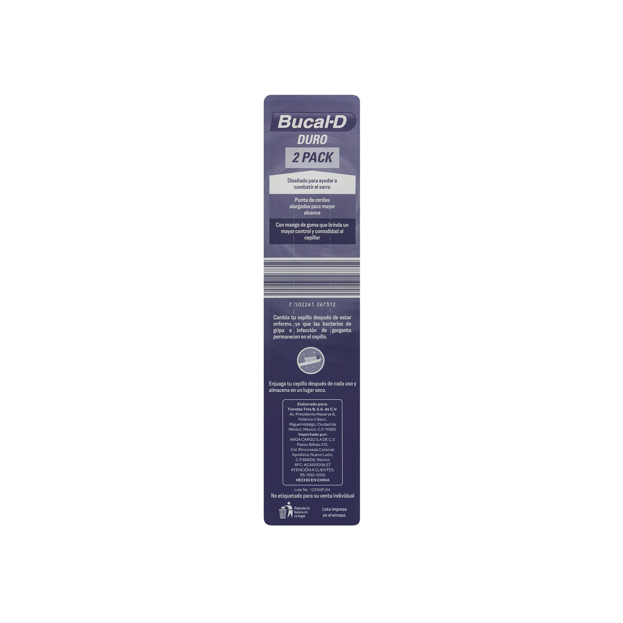 Cepillo dental cerdas duras (2 pack) Bucal-D - Image 2