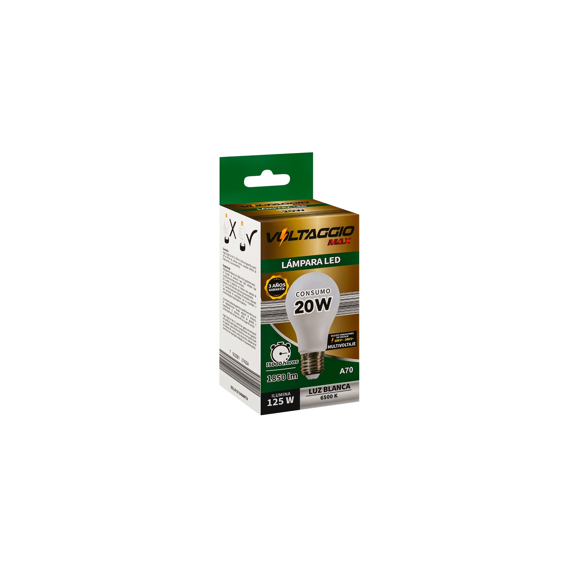 Foco Led 20W Luz Blanca Voltaggio - Image 2