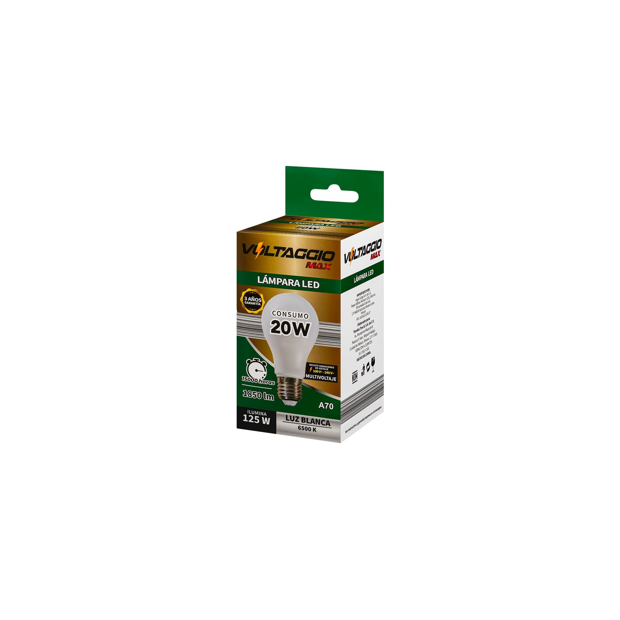 Foco Led 20W Luz Blanca Voltaggio - Image 3