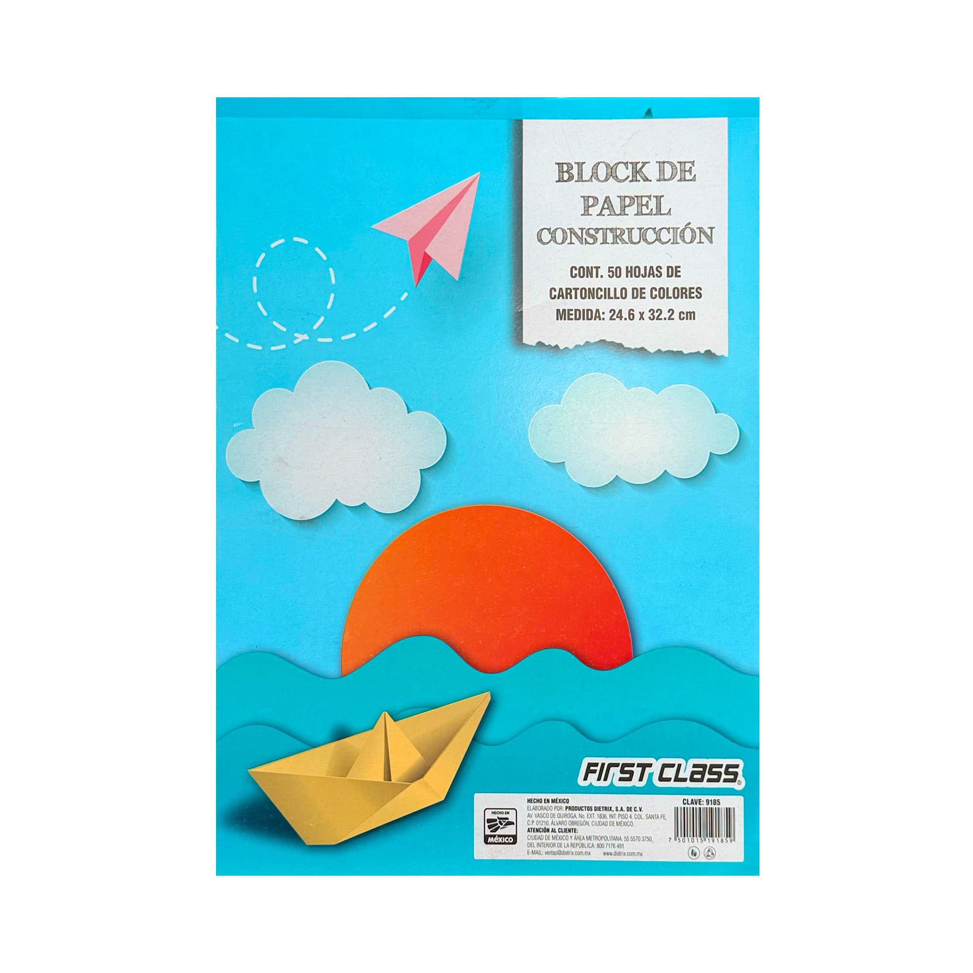 Block papel construcción 24.6 x 32.2 cm 50h