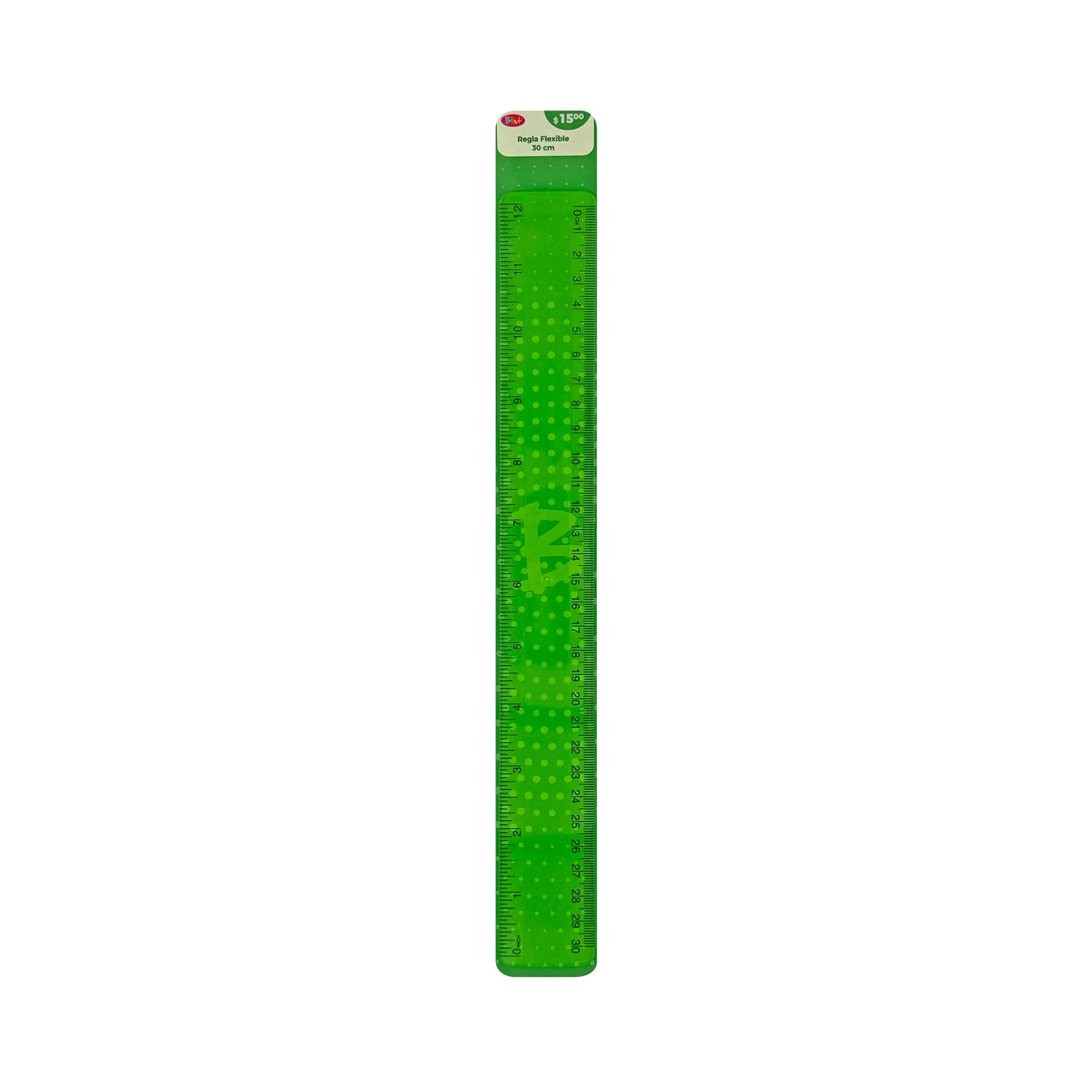 Regla Flexible verde Blist