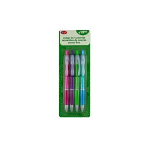 Bolígrafos 0.7 mm 4 pzas Blist